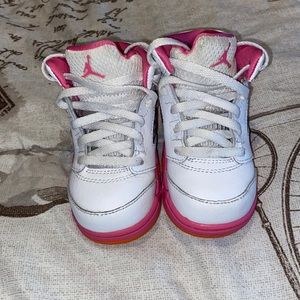 Pink/orange toddler girl Jordan’s